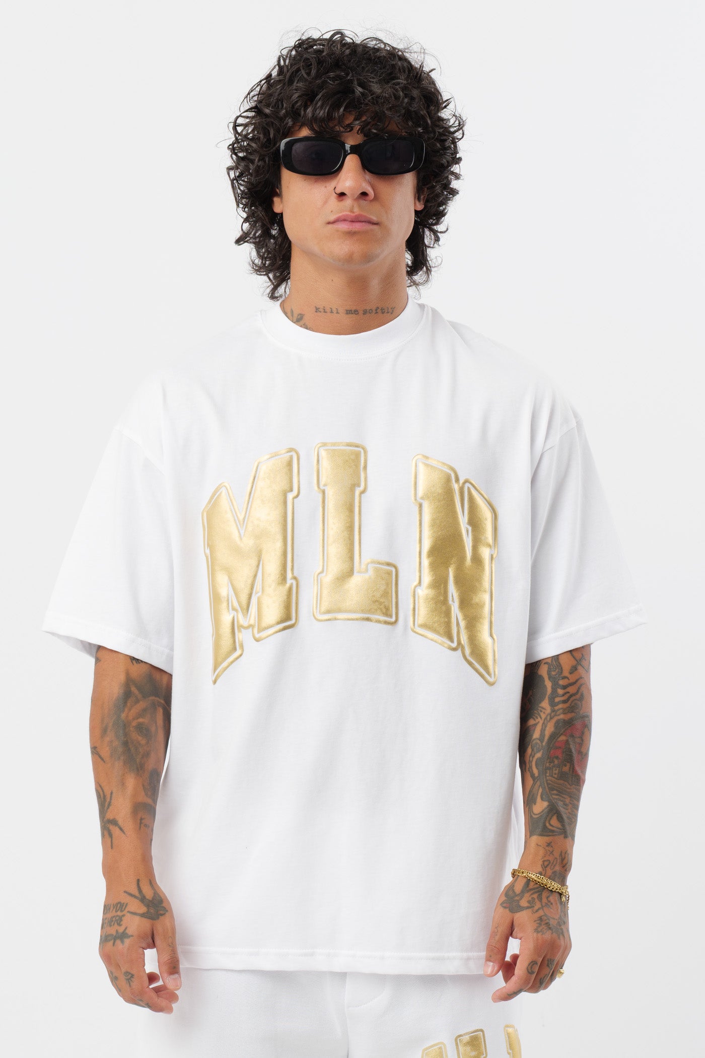 T-shirt MLN Gold White