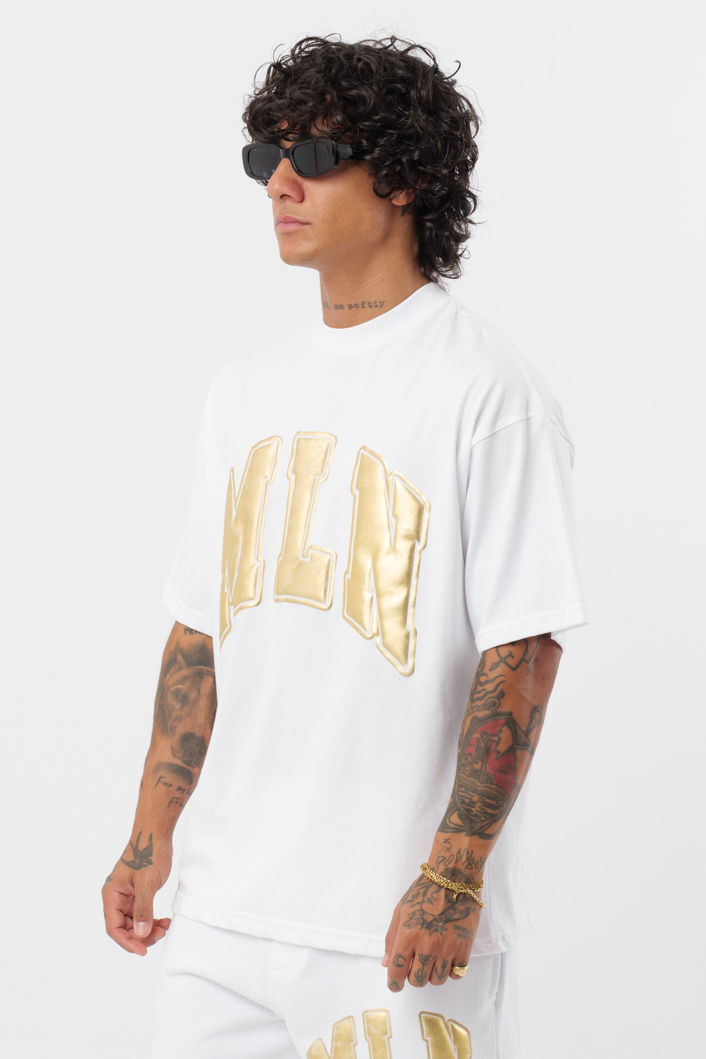 T-shirt MLN Gold White