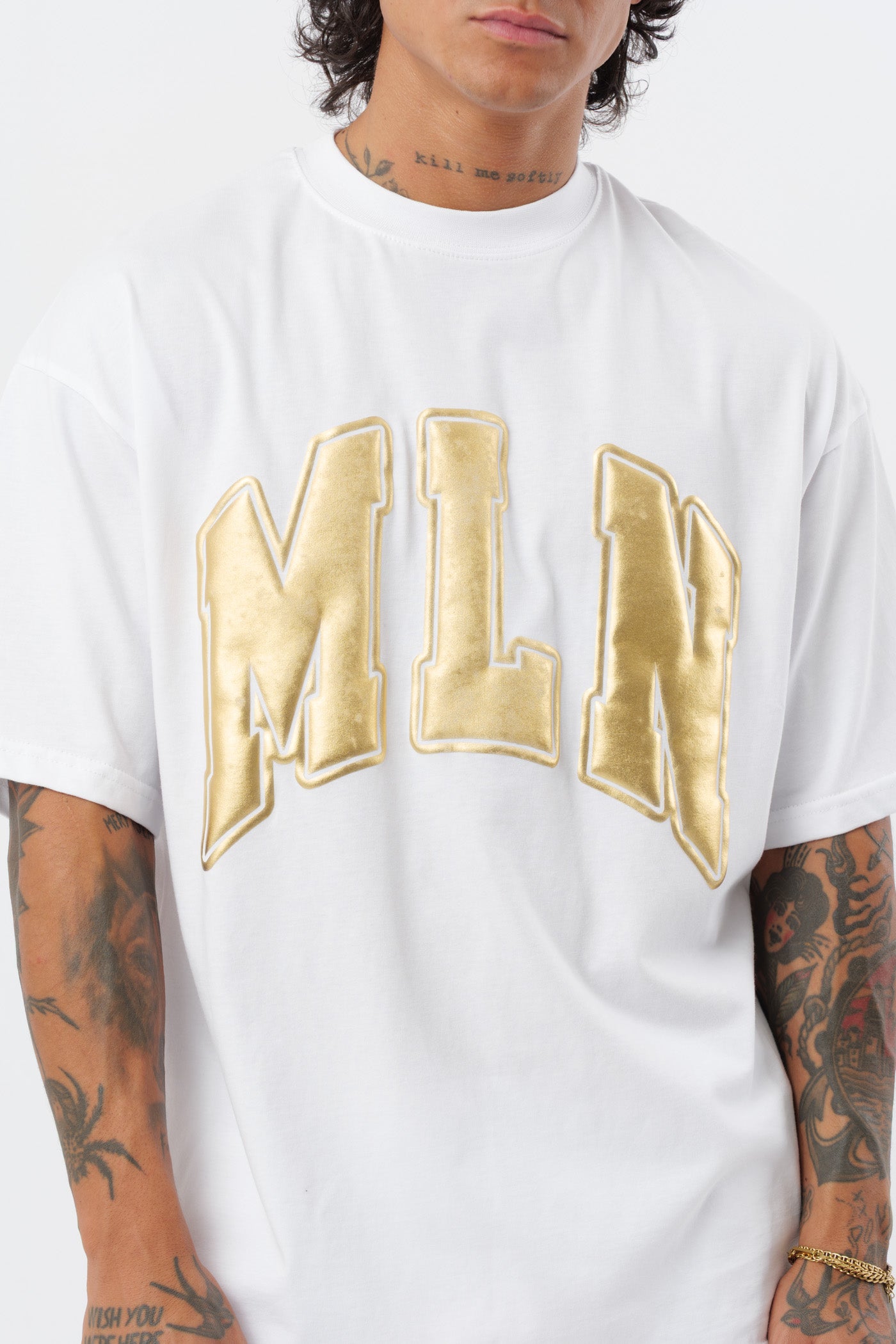 T-shirt MLN Gold White