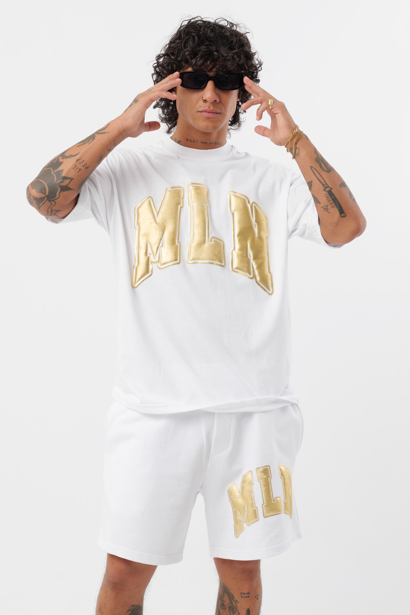 T-shirt MLN Gold White