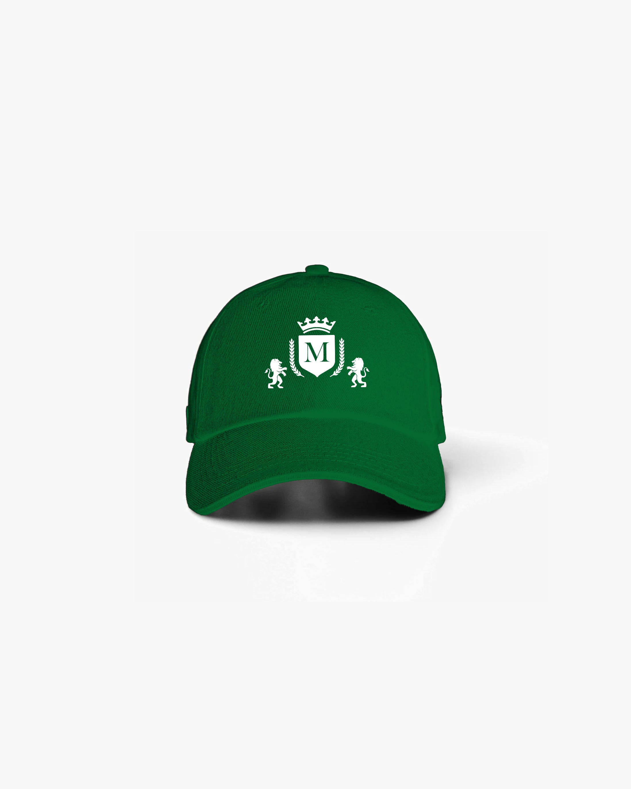 Casquette verte avec logo blanc