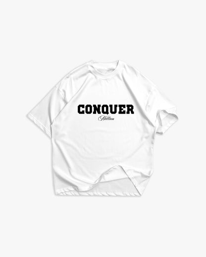 T-shirt Conquer blanche