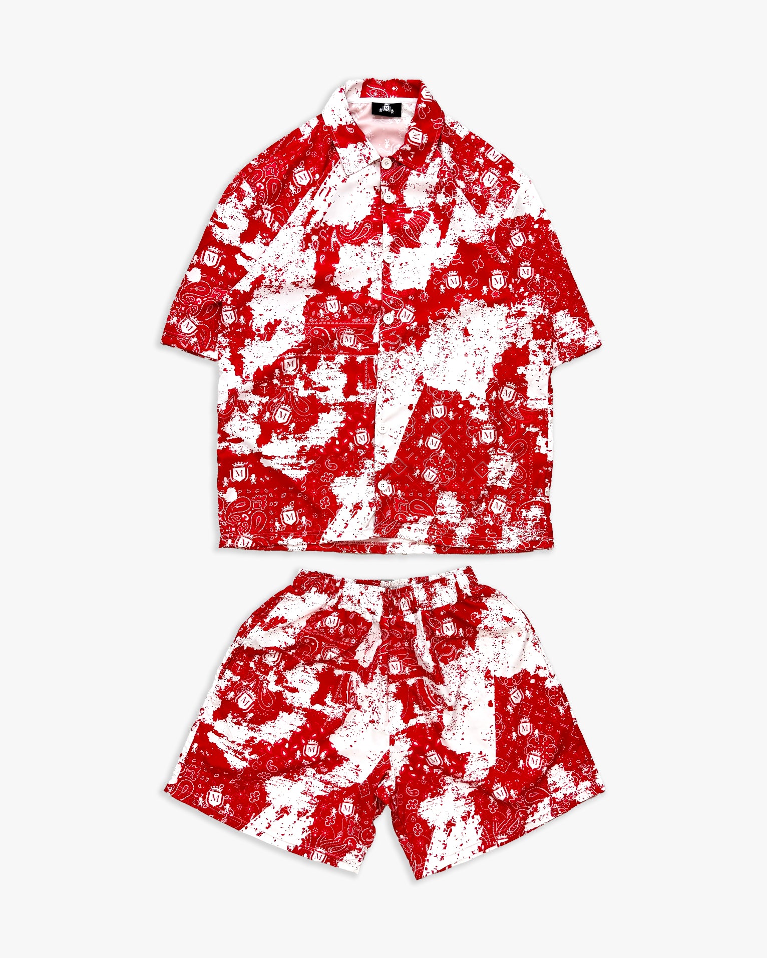 Ensemble Paisley rouge
