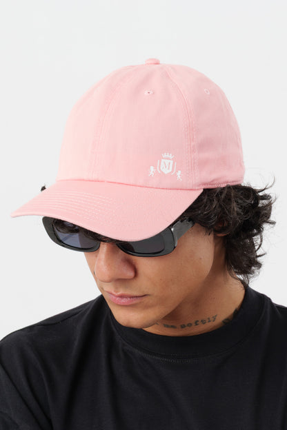 Casquette Rose avec Mini-Logo Blanc