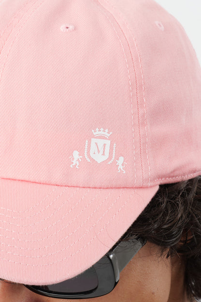 Casquette Rose avec Mini-Logo Blanc