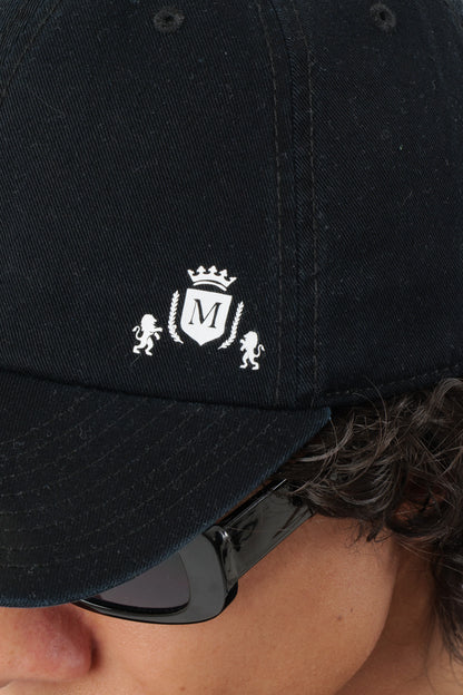 Casquette noire avec mini-logo blanc