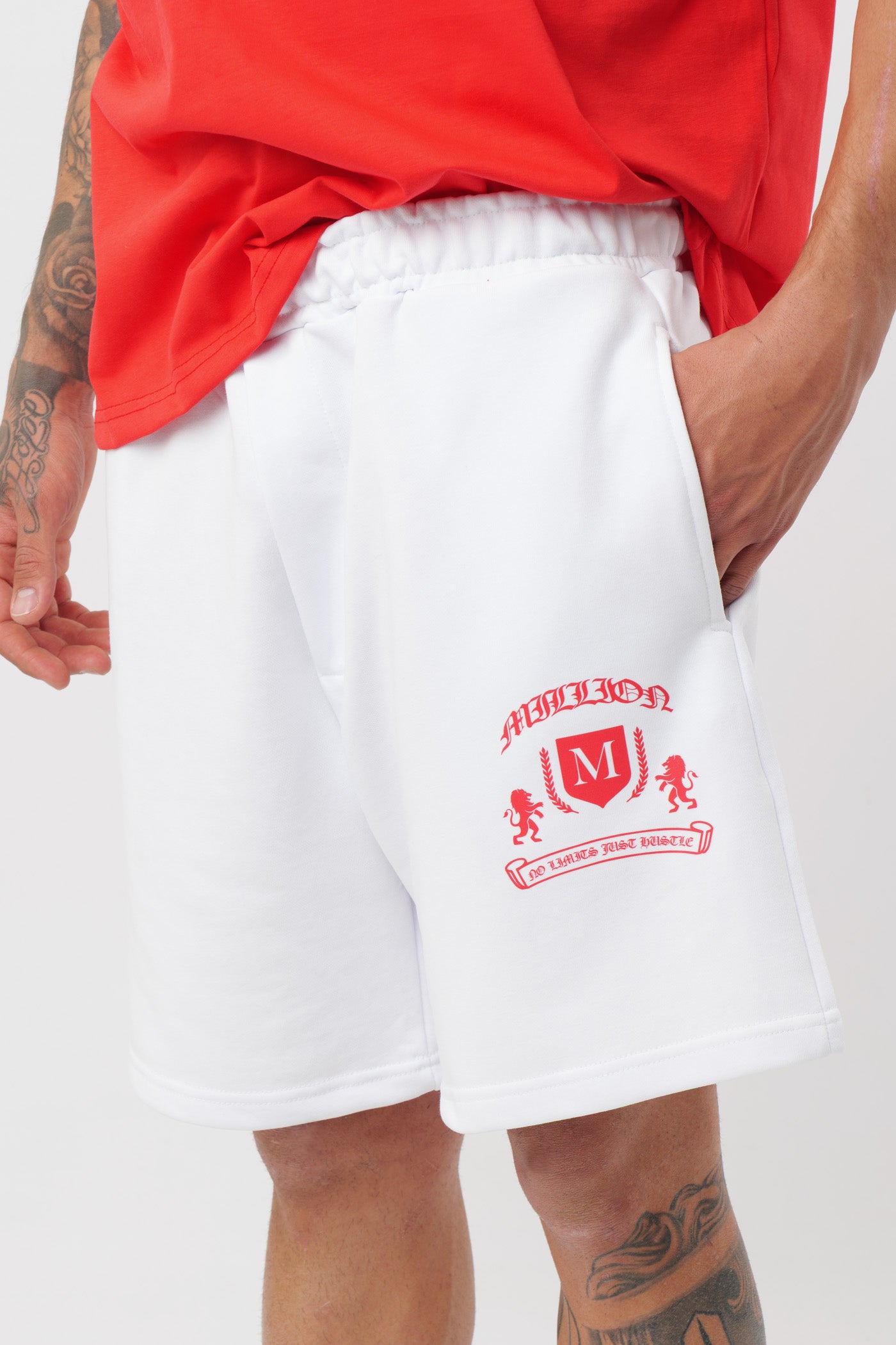 Short Monarch blanc rouge