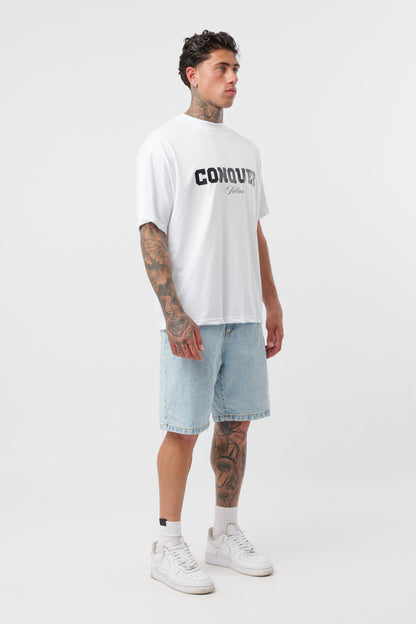 T-shirt Conquer blanche