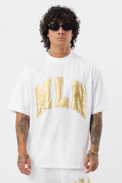 T-shirt MLN Gold White