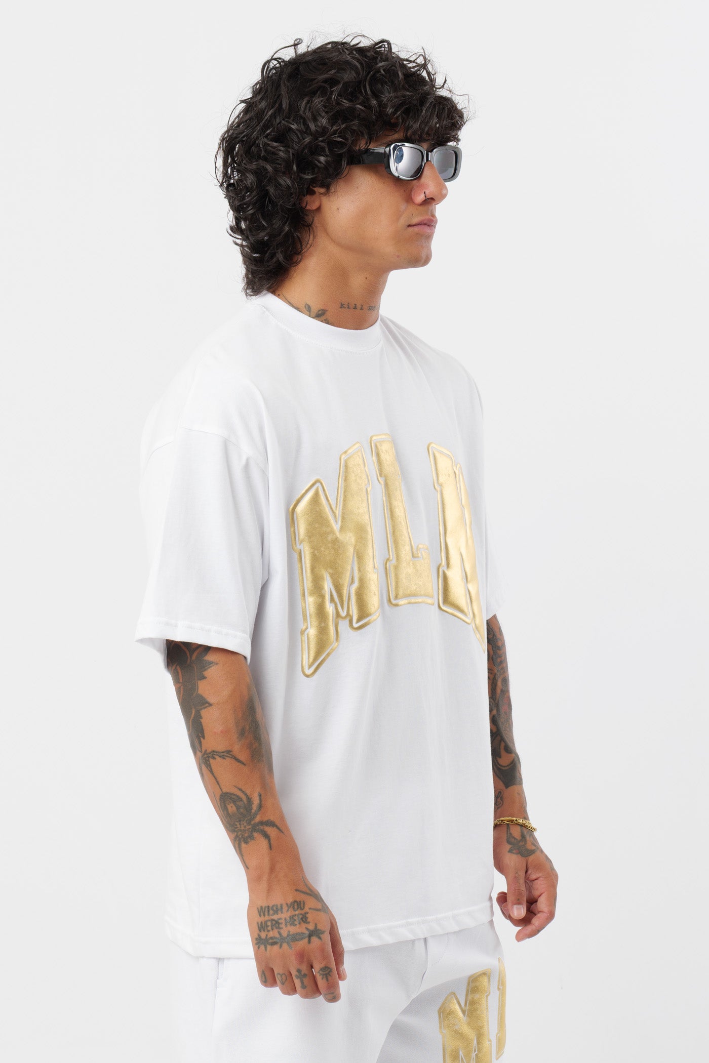 T-shirt MLN Gold White