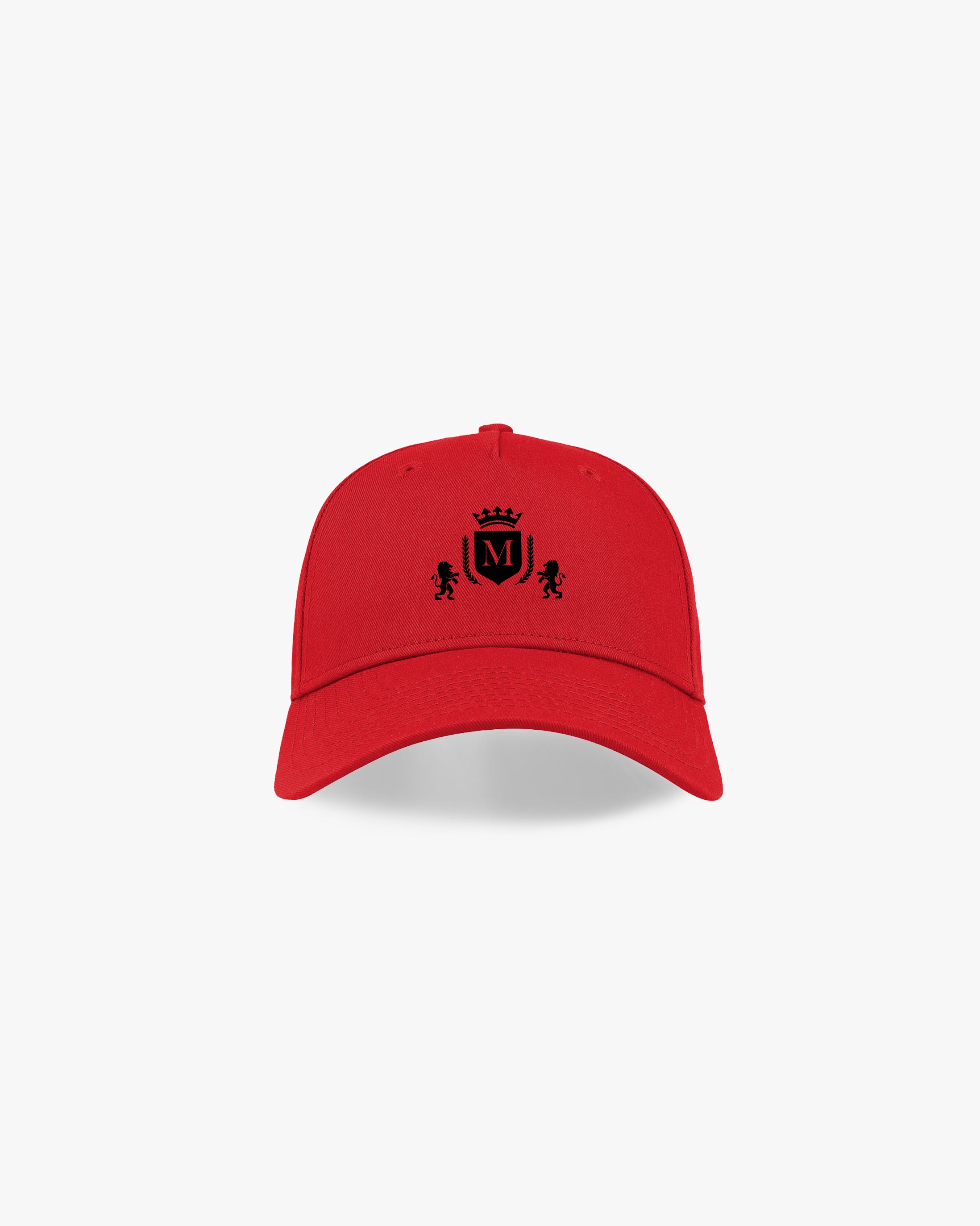 Casquette rouge avec logo noir